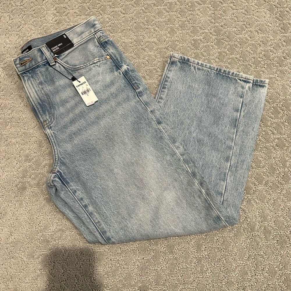 NWT Express Straight Ankle HR Jeans Sz 8